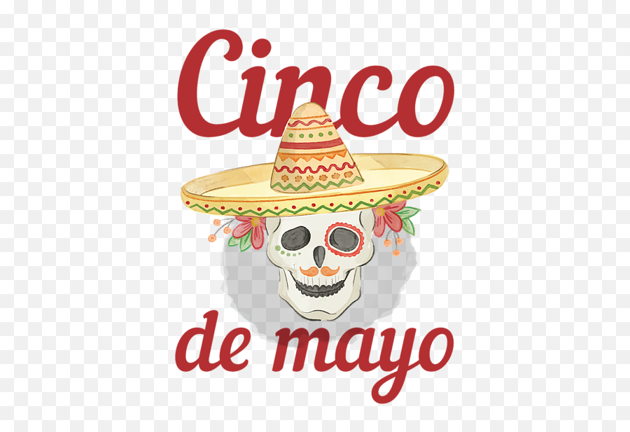 Cinco De Mayo Festivities Skeleton In Sombrero Mexican Independence Greeting Card - Clip Art Png,Sombrero Transparent