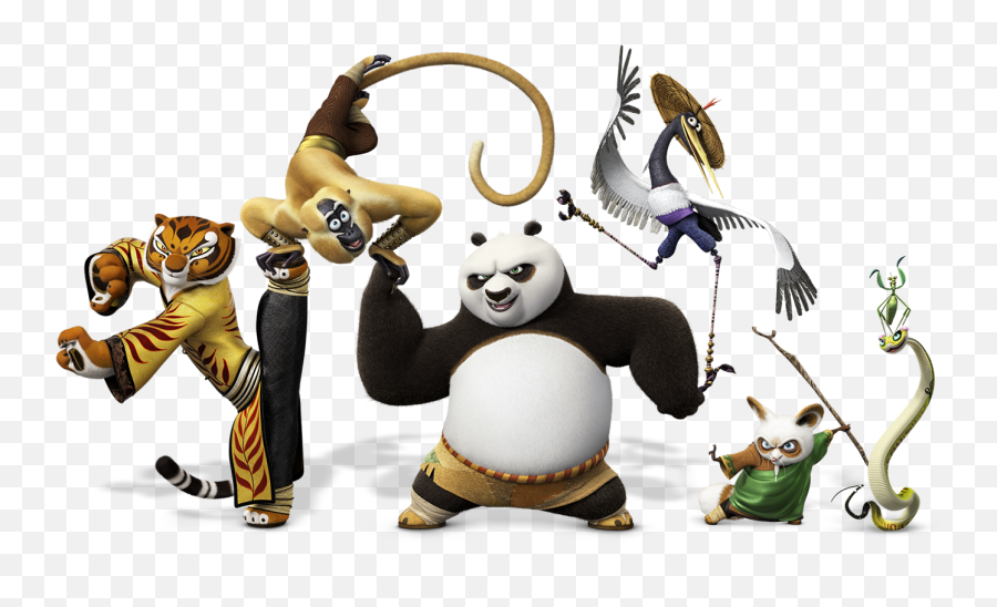 Kung Fu Panda 3 Po And Friends - Transparent Kung Fu Panda Png,Kung Fu Panda Png