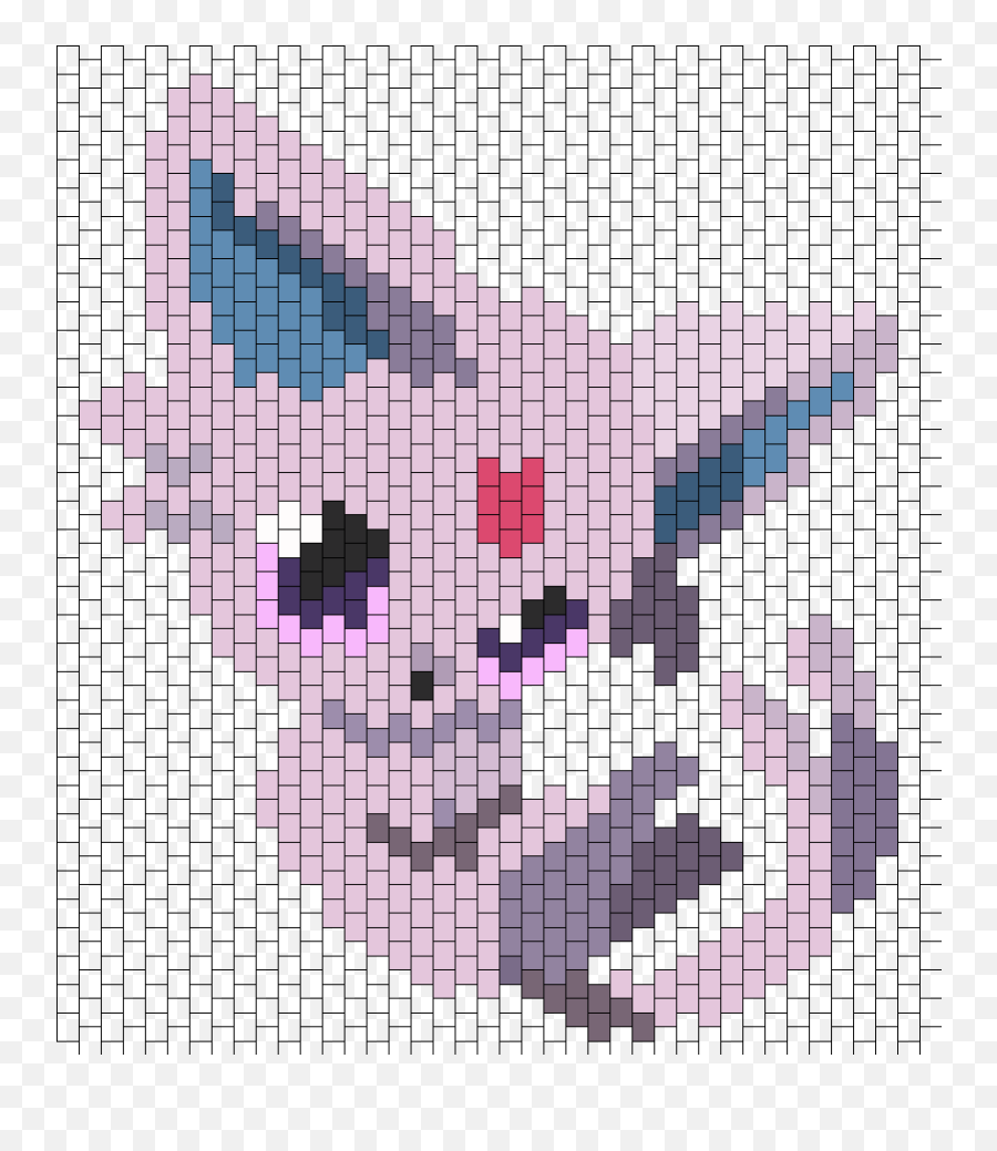 Espeon Bead Pattern Peyote Patterns Characters - Perler Beads Espeon Png,Espeon Transparent