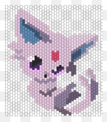 Espeon Bead Pattern Peyote Patterns Characters - Perler Beads png