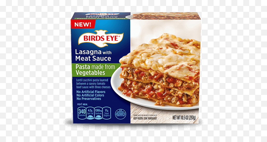 Frozen Veggie Pasta Lasagna Single - Birds Eye Lasagna With Meat Sauce Png,Lasagna Transparent