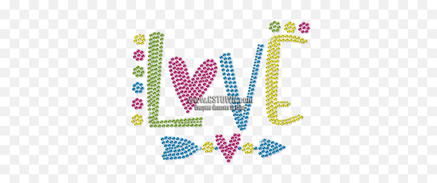 Lovely Love Arrow Neon Rhinestud For Children - Cstown Girly Png,Neon Arrow Png