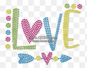 Lovely Arrow Neon Rhinestud For Children - CSTOWN Girly png