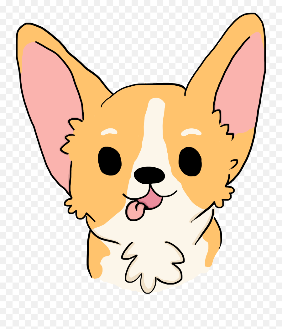 A Sticker Mug Or T - Cute Corgi Drawing Clipart Full Cute Corgi Drawings Easy Png,Corgi Transparent