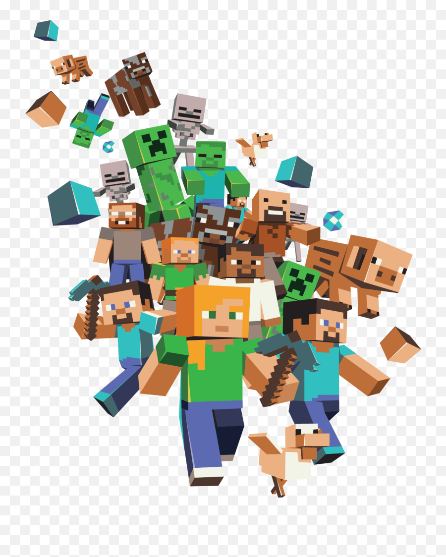 Download Minecraft Characters Png - Minecraft Png,Minecraft Tree Png