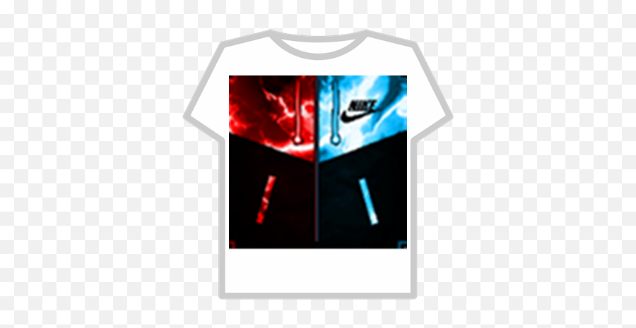 Blue And Red Nike Lightning T - Shirt Roblox Red Nike T Shirt Roblox  Png,Red Nike Logo - free transparent png images 