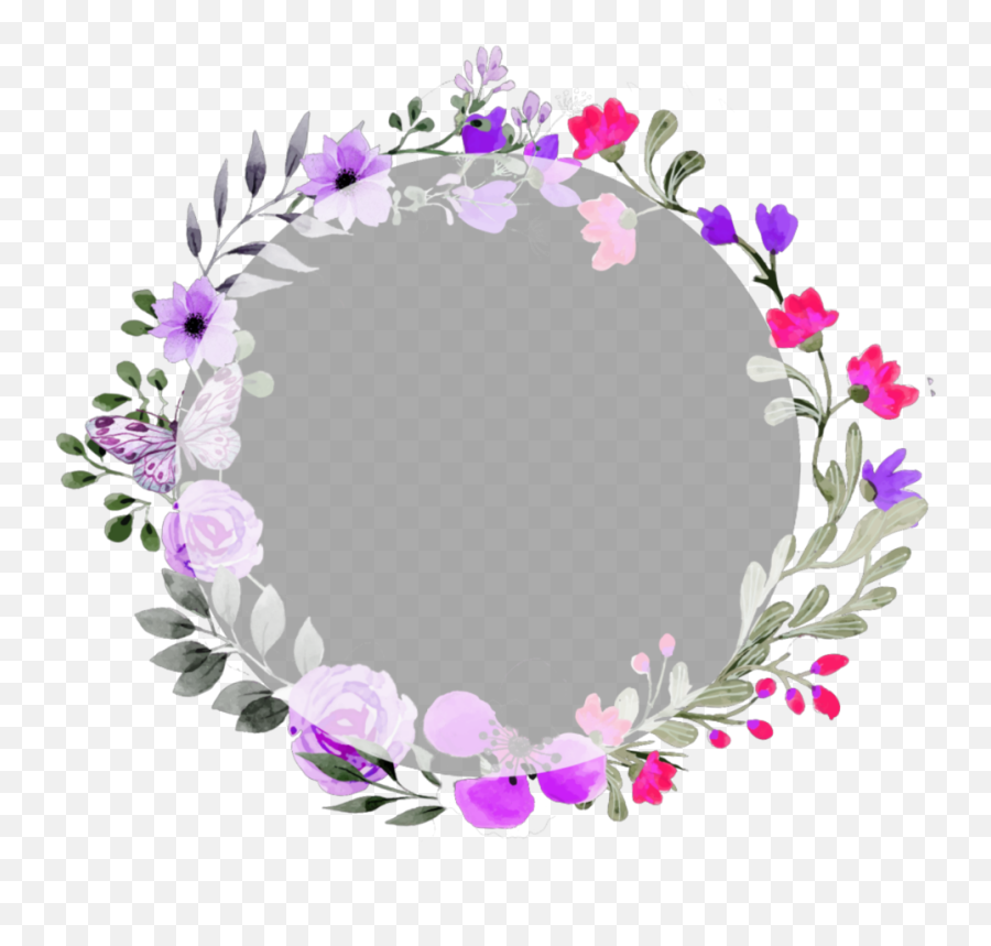 Crown Flower Flowers Circle Ftestickers - Icon Png,Flower Circle Png