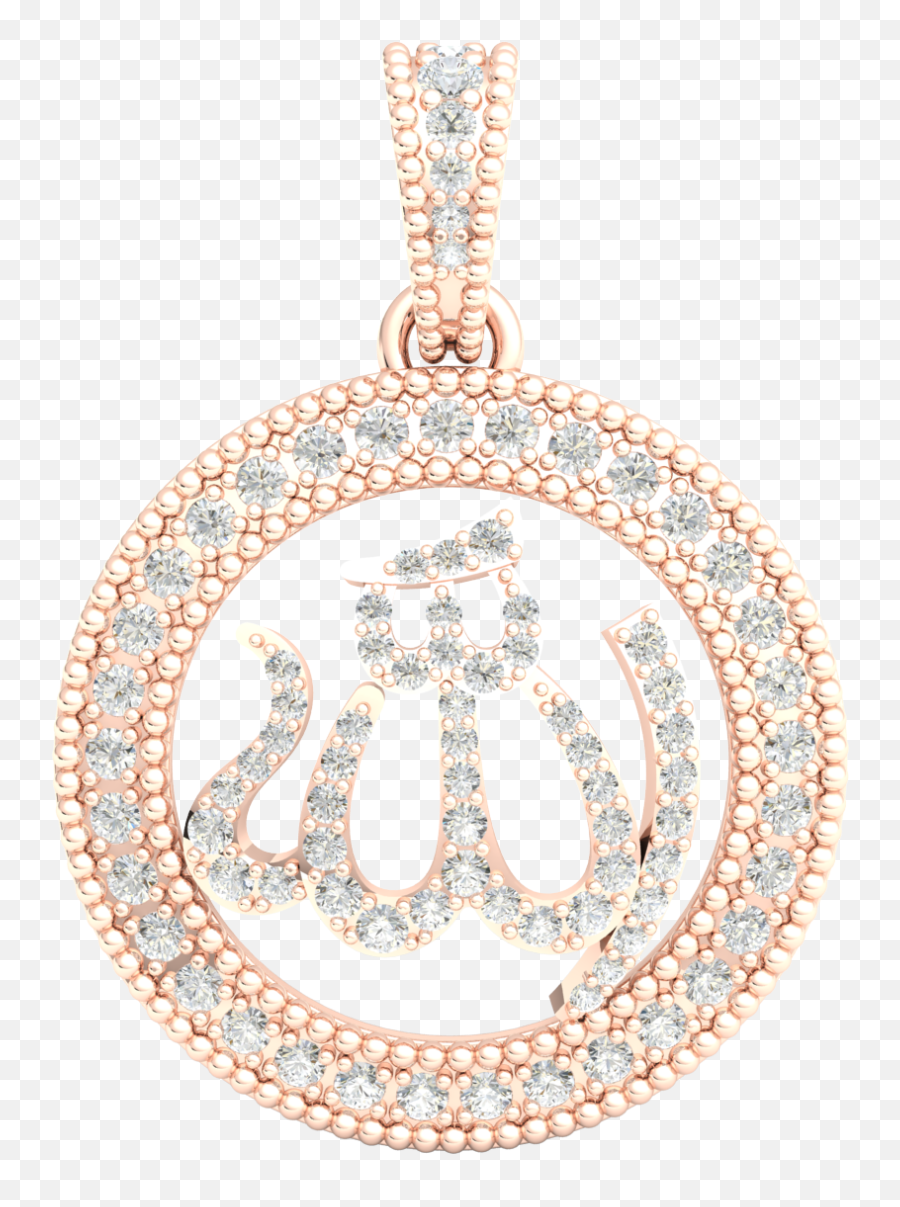 18k Gold Pendant For Ladies Circle Religious Bead 07 Ct Png Icon Necklace