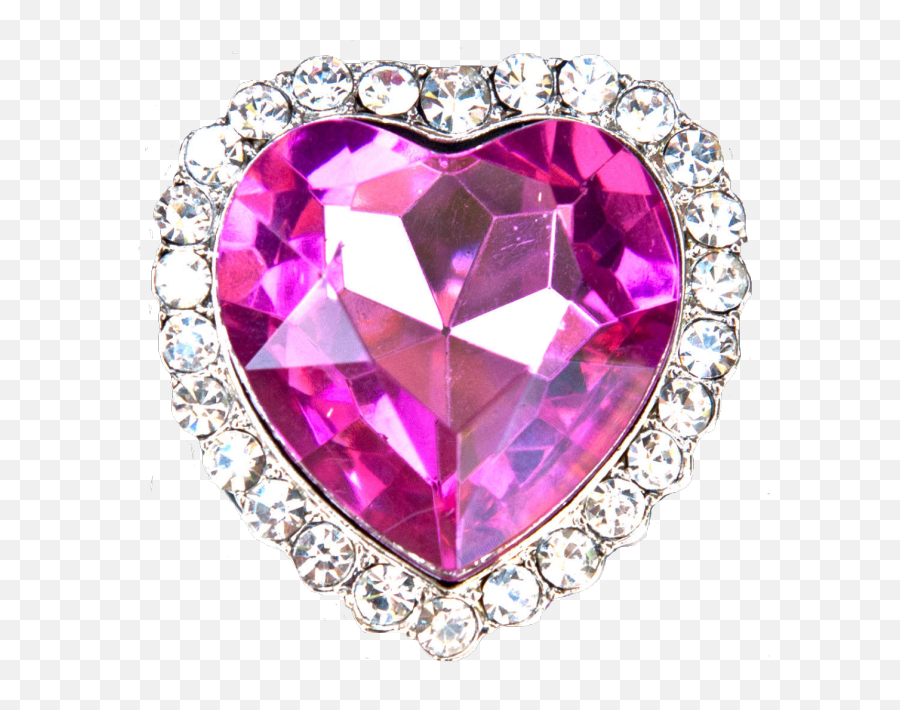 Cute Mine My Edit Heart Pink Girly Bling Diamond Transparent - Pink Diamond Heart Png,Diamond Transparent