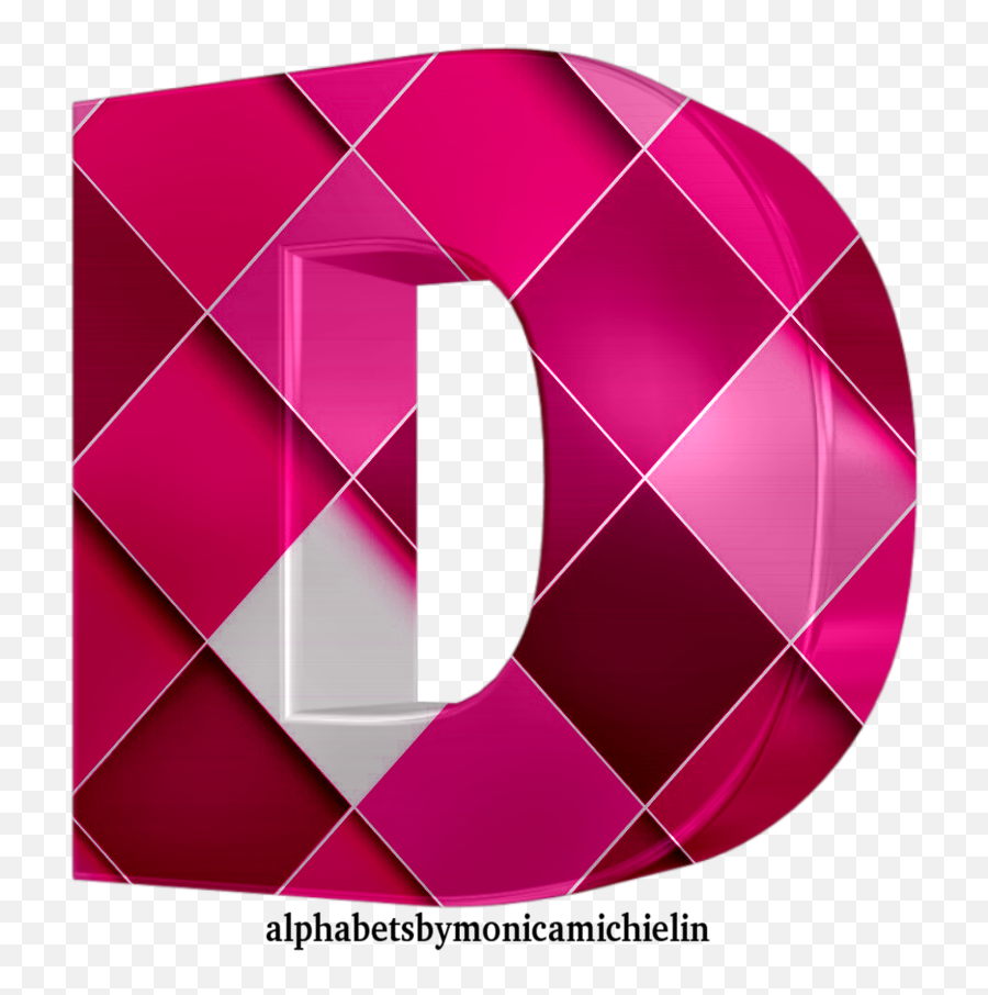 Monica Michielin Alphabets Pink Mosaic Alphabet Png 3d Font Dubsmash Icon