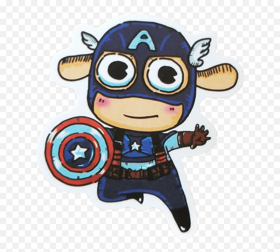 Super Cute Captain America Sticker Baby - Cartoon Png,Captain America Png