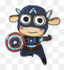 Super Cute Captain America Sticker Baby - Cartoon png