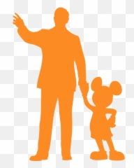Walt Disney And Mickey Silhouette - Mouse png
