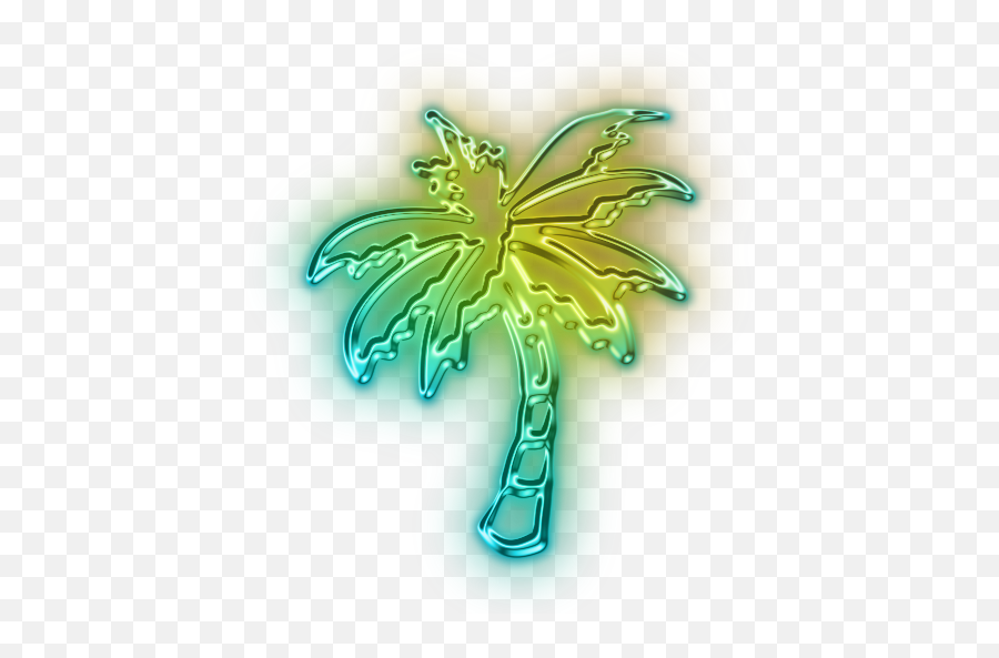 Library Of Neon Palm Tree Png Black And White Stock - Neon Palm Tree Transparent,Neon Png