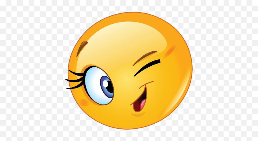 Wink Emoji Woman Png - Smiley Pics For Whatsapp,Wink Png