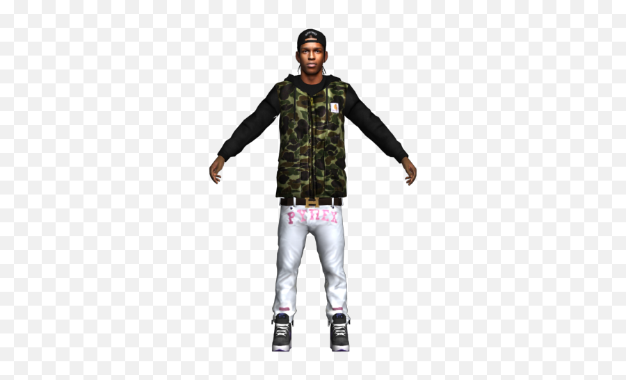 Download Image - Gta Sa Asap Rocky Full Size Png Image Skin Para Gta Sa,Rocky Png