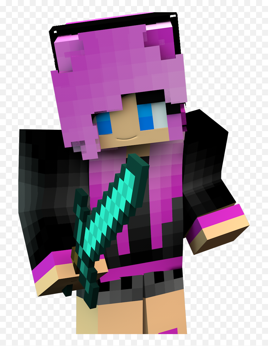 Free Minecraft Cinema4d Renders Open Hypixel Skin Render Minecraft Girl Png Minecraft Diamond Sword Png Free Transparent Png Images Pngaaa Com