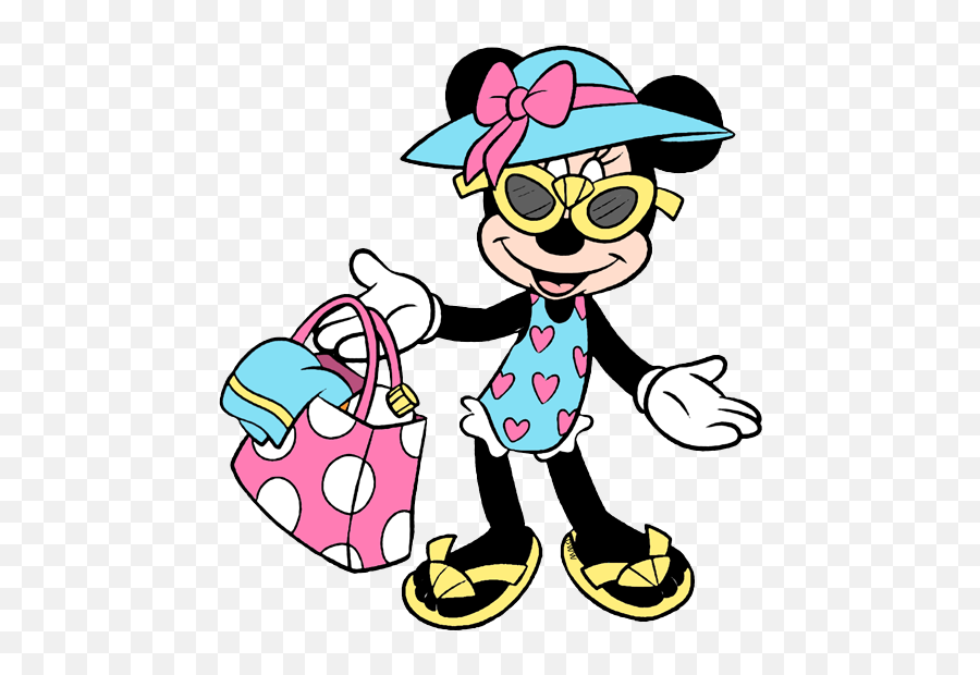 Download Butterflies Minnie Ready For The Beach - Minnie Minnie Mouse At The Beach Png,Summer Clipart Png