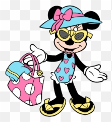 Download Butterflies Minnie Ready For The Beach - Minnie Minnie Mouse At The Beach Png,Summer Clipart Png