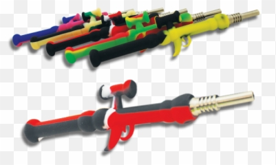 Mini Silicone Rocket Launcher Nectar Collector - Assault Rifle png
