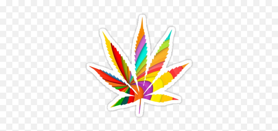 Psychedelic Weed Leaf Download - Marijuana Leaf Outline Cannabis Png,Marijuana Leaf Png