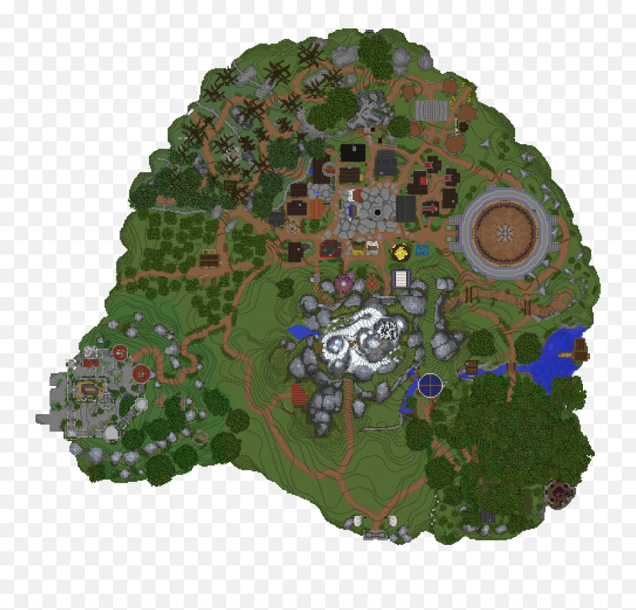 Hub Island Hypixel Skyblock Wiki Fandom - Hypixel Skyblock Map Download Png,Plant Top View Png