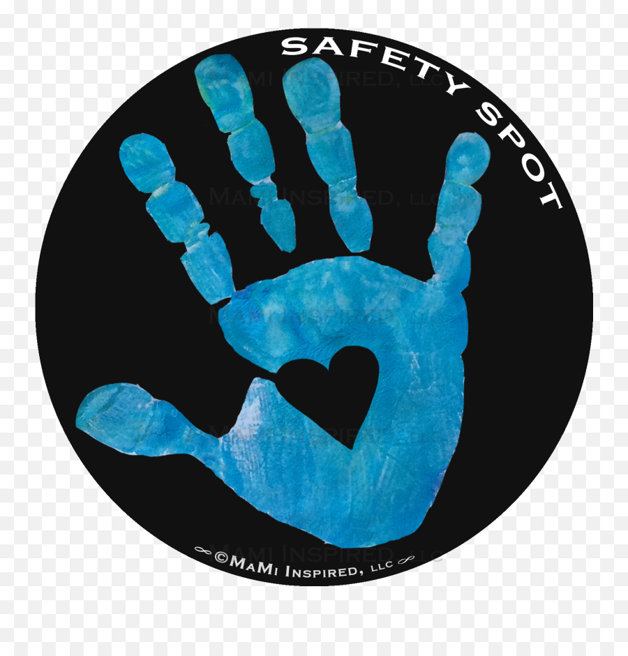 Download Safety Spot Black Kids Hand Car Magnet Handprint - Spot For Kid Png,Handprint Png