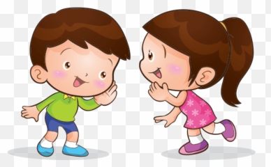 White Girl Png - Clipart Black And White Girl Talking To Boy