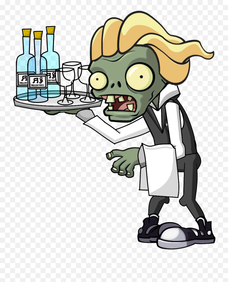 Download Waiter Zombie Hd - Plants Vs Zombies 2 Full Size Plants Vs Zombies Characters Hd Png,Plants Vs Zombies Png
