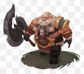 Download Hand Painted Battle Dwarf With - Low Poly 3d Game Character png