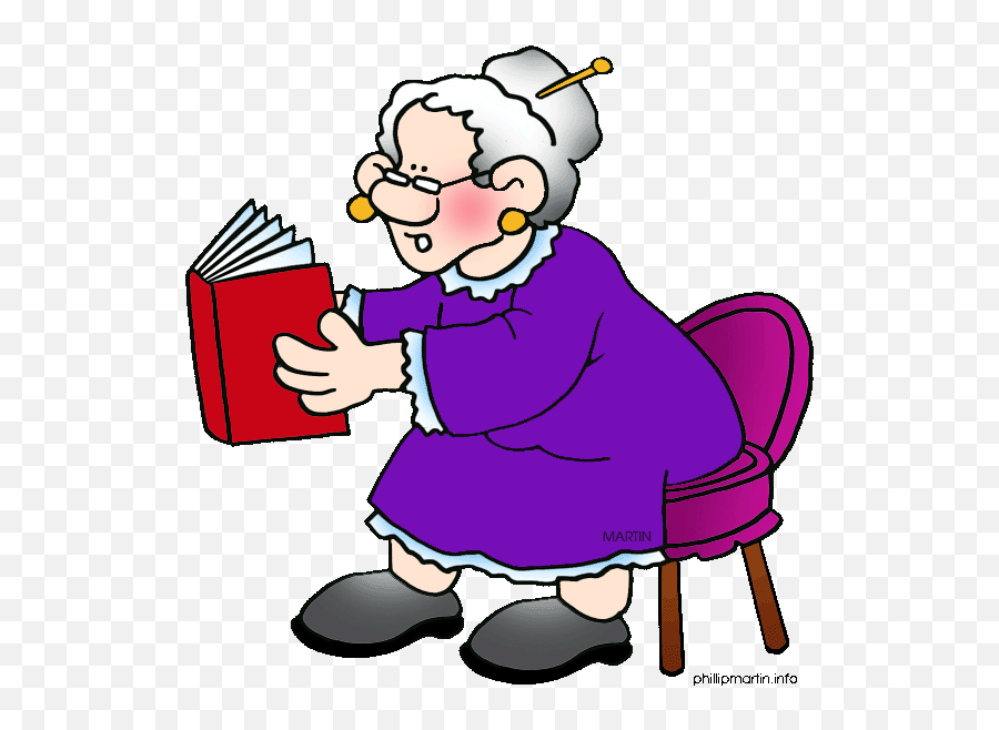 Congratulations Clipart Grandma - Grandma Reading A Book Clipart Png,Grandma Transparent