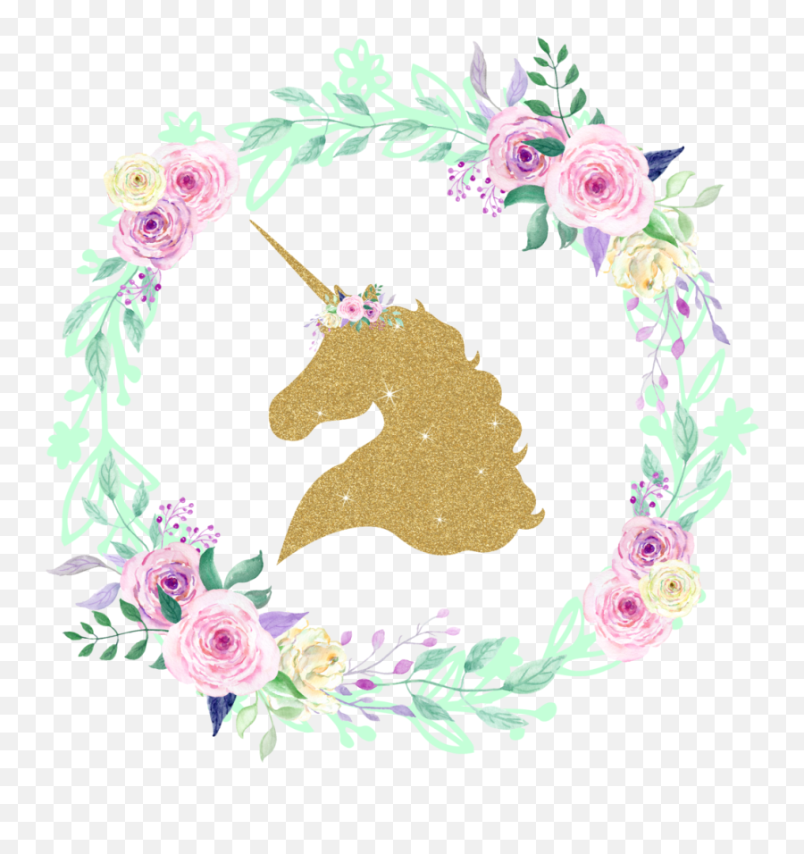 Flower Clipart Unicorn Transparent Free For - Unicorn Baby Shower Invite Template Png,Transparent Unicorn