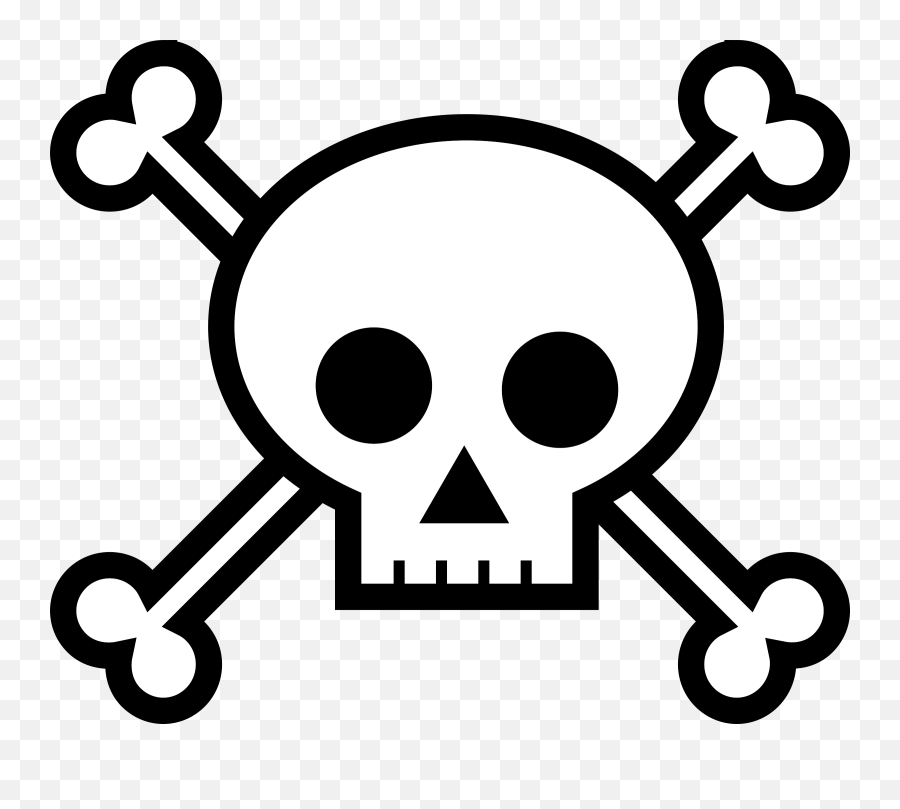 Library Of Cross Bones Svg Black And - Draw Skull And Crossbones Png,Skull And Bones Png