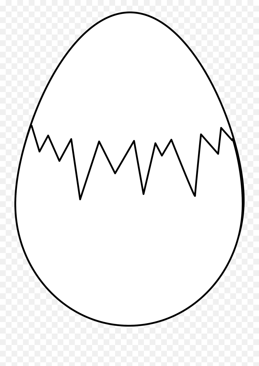Egg Clipart Black And White Png - Colouring Pages Of Egg,Cracked Egg Png