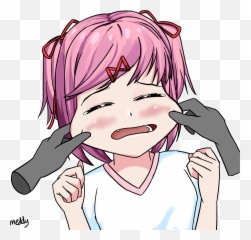 P I N C H Ddlc - Pinching Cheeks Natsuki png