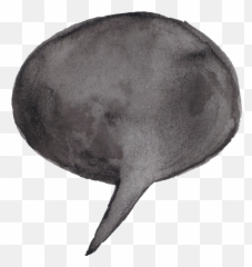 8 Watercolor Speech Bubbles Png Transparent Onlygfxcom - Black