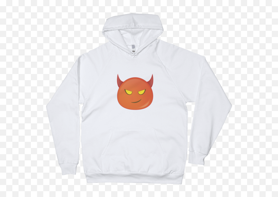 Download Expressive Red Devil Emoji Unisex Pullover Hoodie - Hoodie Png,Devil Emoji Png