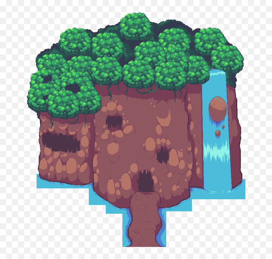 Waterfall Caves Pixeljointcom - Broccoli Png,Cavern Icon
