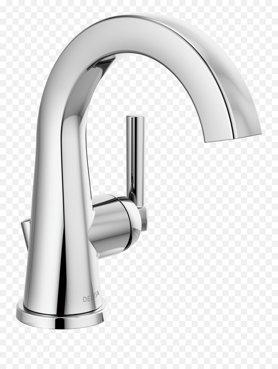 Delta Becker Chrome 1 - Handle Single Hole Watersense Bathroom Sink Faucet With Drain With Deck Plate Water Tap Png,Where Is Chrome Wrench Icon