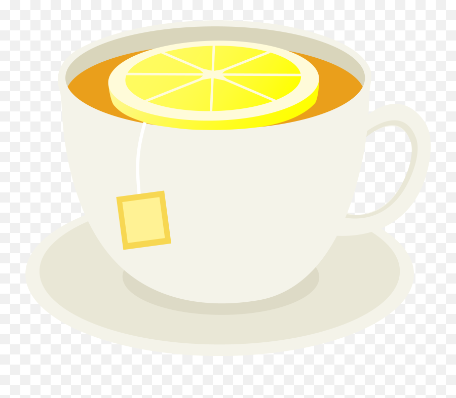 Cup Clipart Yellow Tea - Tea And Lemon Clipart 4173x3462 Green Tea Clipart Png,Lemon Clipart Png