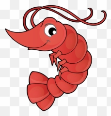Library Of Fish And Shrimp Banner Black White Download - Shrimp Drawing Cartoon Png,Shrimp Png