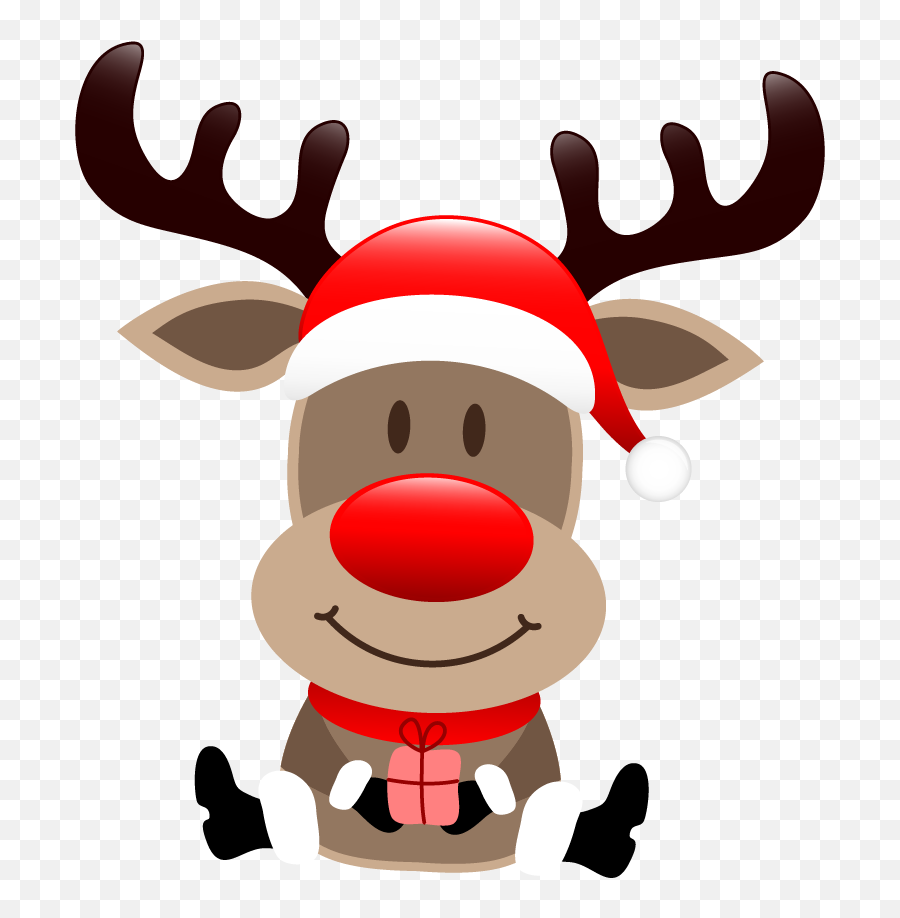 Rudolph Cartoon Reindeer Vector Santa - Rudolf The Rednose Reindeer Png, Rudolph Png - free transparent png images 