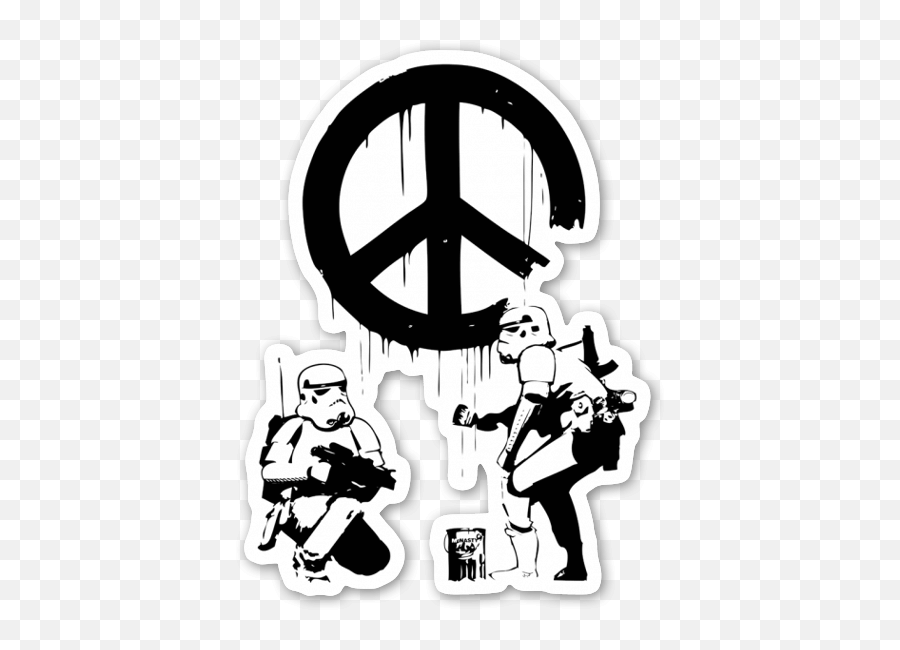 Banksy Troopers - Stickerapp Banksy Soldiers Painting Peace Png,Banksy Png