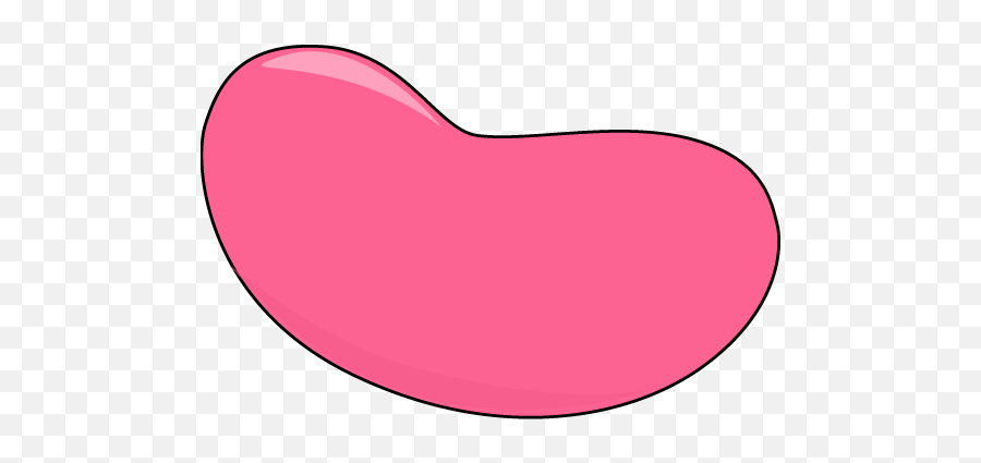Pink Jelly Bean With A Black Outline - Heart Png,Jelly Bean Png