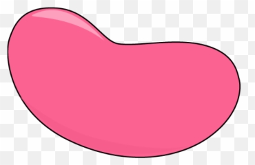 Pink Jelly Bean With A Black Outline - Heart Png,Jelly Bean Png