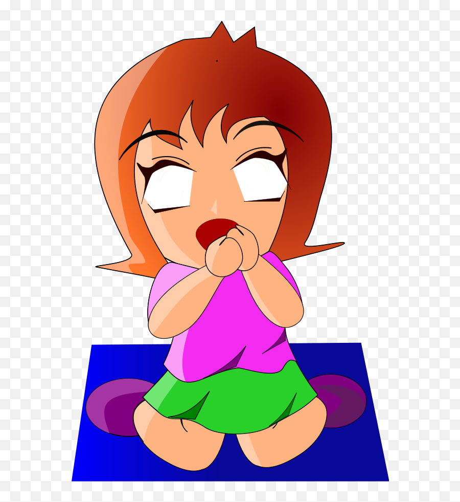 Happy Chibi Png Clip Arts For Web - Scared Girl Cartoon Png,Chibi Png -  free transparent png images 