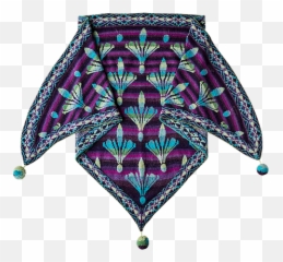The Damask Lily Shawl - turquisepurple COLOURS OF FANØ christelseyfarthuk Motif png