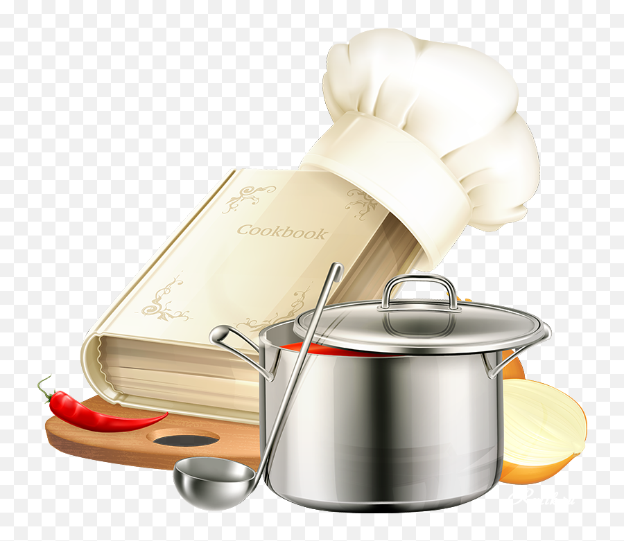 Food Production Kitchen Clipart Png 50 Stunning - Cookbook Covers Clipart Free,Cooking Clipart Png