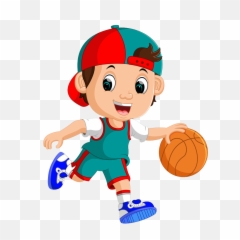 Download Image Free Player Royalty Clip Art Little - Boy Playing Basketball Clipart Png,Basketball Clipart Png