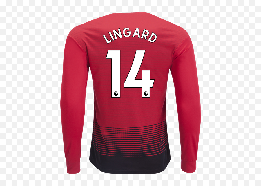 Jesse Lingard 14 Manchester United 18 - 19 Long Sleeve Home Png,Jersey Png